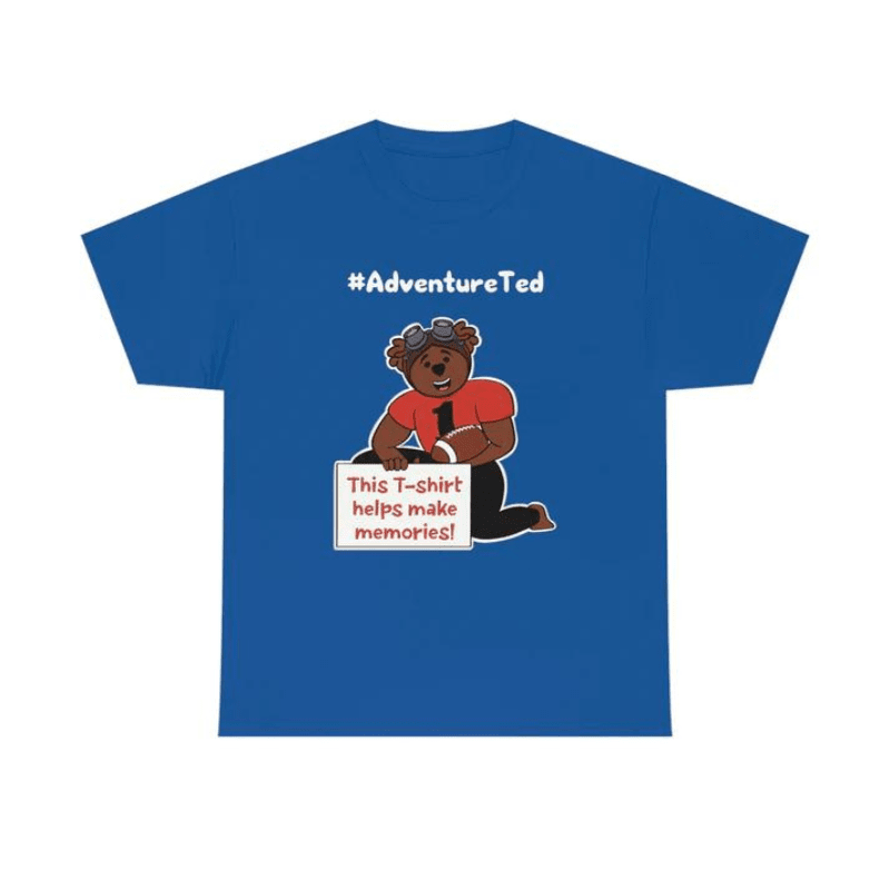 Adventure Ted Football Tee - Unisex Childhood Cancer Society Store Royal S 