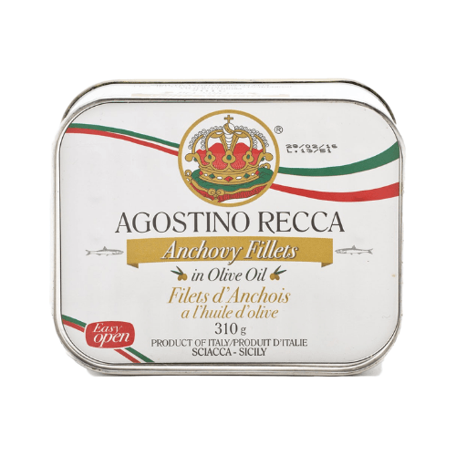 Agostino Recca Anchovies Fillets in Olive Oil Tin, 10.93 oz Seafood Agostino Recca 