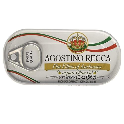 Agostino Recca Anchovies in Olive Oil Tin, 2 oz Seafood Agostino Recca 