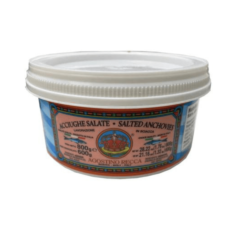 Agostino Recca Anchovies in Salt, 1.76 lb. (800g) Supermarket Italy