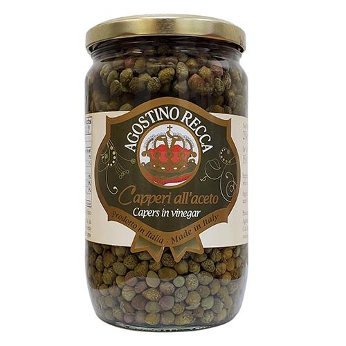Agostino Recca Capers in Vinegar Jar, 25.4 oz Olives & Capers Agostino Recca 