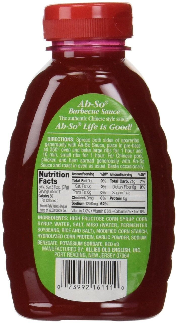 Ah-So Chinese Style BBQ Sauce Squeeze, 15 oz