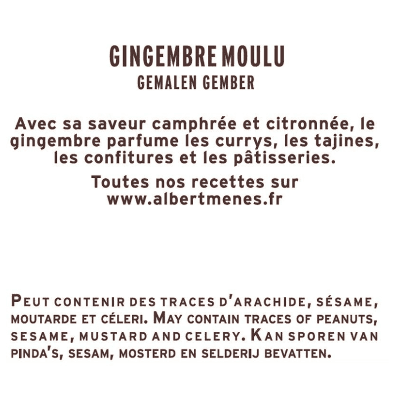 Albert Menes French Ground Ginger, 1.9 oz Pantry Albert Menes 