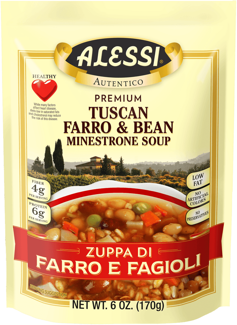 Alessi Tuscan Farro and Bean Minestrone Soup, 6 oz (170g) Pantry Alessi 