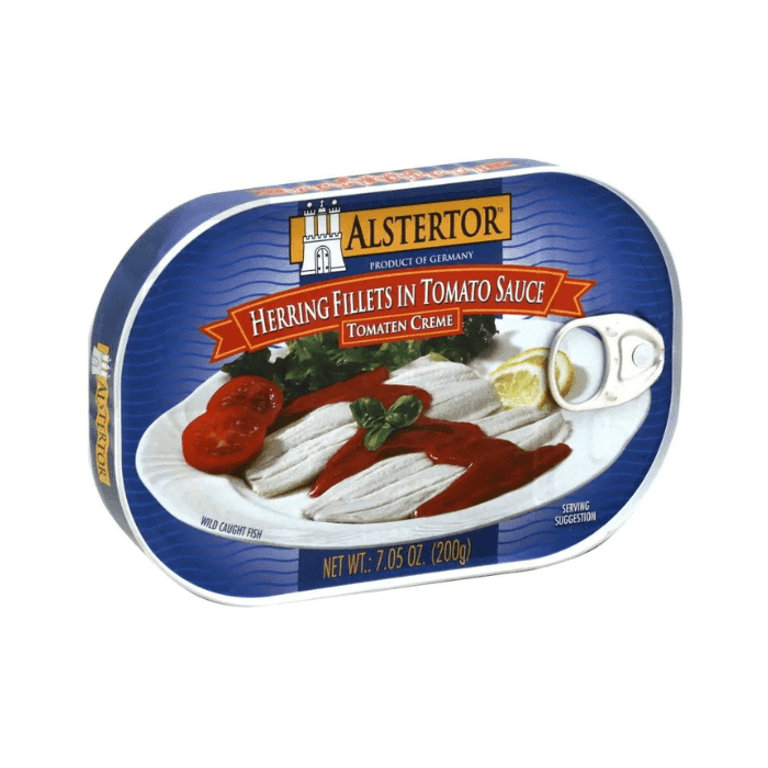 Alstertor Herring Fillets In Tomato Sauce, 7 oz Seafood Alstertor 