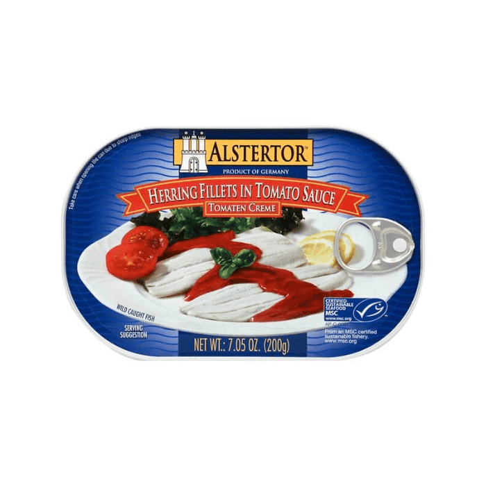 Alstertor Herring Fillets In Tomato Sauce, 7 oz Supermarket Italy