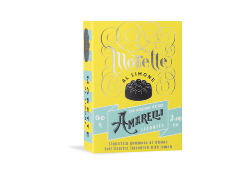 Amarelli #614 Morette with Lemon Gummy Licorice, 2.1 oz (60 g) Sweets & Snacks Amarelli 