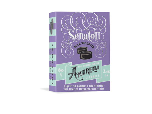 Amarelli #653 Senatori Gummy Licorice with Violet, 2.1 oz (60 g) Sweets & Snacks Amarelli 