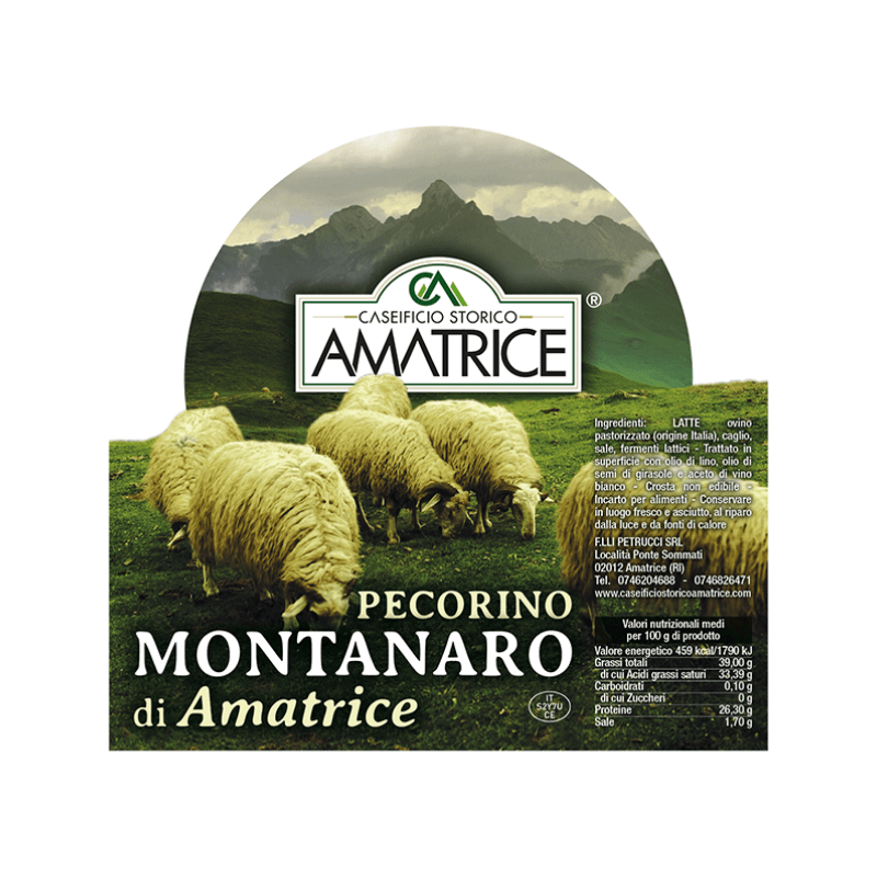 Amatrice Pecorino Stagionato Montanaro, 17.6 oz Cheese Amatrice 