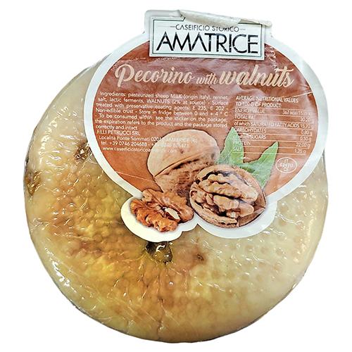 Amatrice Pecorino with Walnuts, 14 oz (2 Pack) Cheese Amatrice 