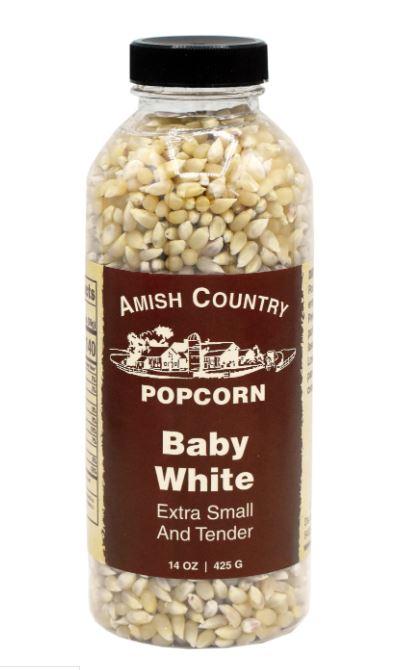 Amish Country Baby White Popcorn Bottle, 14 oz Sweets & Snacks Amish Country Popcorn 