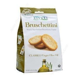 Italian bruschetta crackers with olive oil and sea salt.