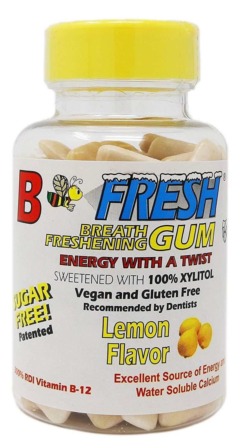 B-Fresh Lemon Gum Bottle, 100 Pieces. Sweets & Snacks B-Fresh 