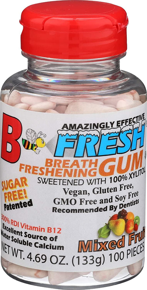 B-Fresh Mixed Fruit Gum Bottle, 100 Pieces. Sweets & Snacks B-Fresh 