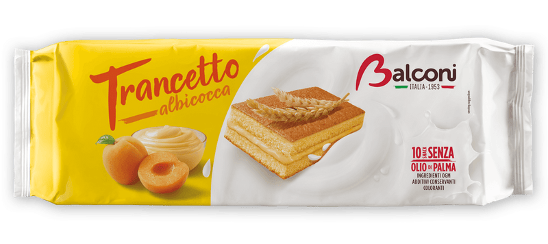 Balconi Trancetto Snack Cakes with Apricot Cream Filling, 280 grams