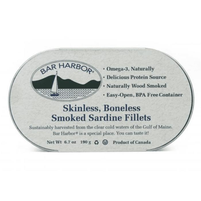 Bar Harbor Skinless Boneless Smoked Sardines, 6.7 oz Seafood Bar Harbor 