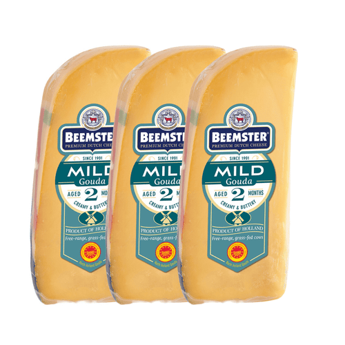 Beemster Premium Mild Aged Gouda Wedge, 5.3 oz [Pack of 3] Cheese Beemster 