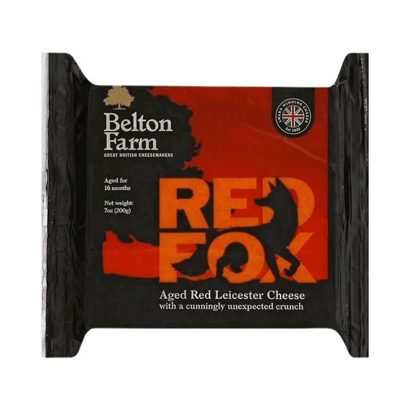 Belton Farm Red Fox Aged Red Leicester Cheese, 7 oz [Pack of 3] Cheese Belton Farm 