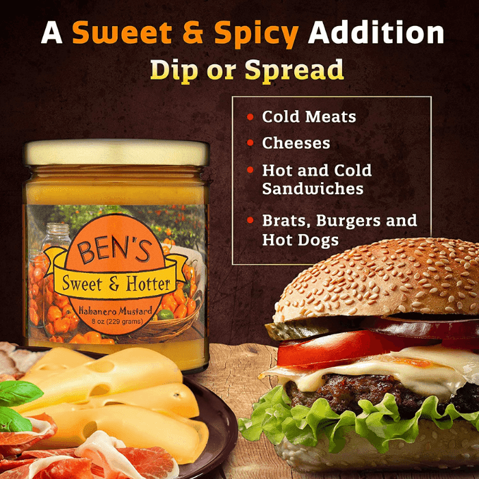 Ben's Sweet & Hotter Habanero Mustard, 8 oz | Supermarket Italy