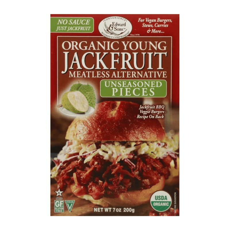 [Best Before: 07/31/23] Edward & Sons Unseasoned Pieces Organic Young Jackfruit, 7 oz Pantry vendor-unknown 