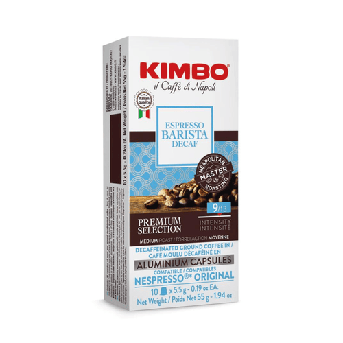[Best Before: 11/01/23] Kimbo Nespresso Compatible Barista Decaf Aluminum Capsules, 10 Count Coffee & Beverages Kimbo Coffee 