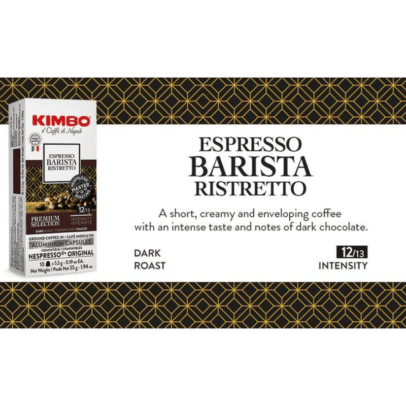 [Best Before: 11/16/23] Kimbo Nespresso Compatible Barista Ristretto Aluminum Capsules, 10 Count Coffee & Beverages Kimbo Coffee 