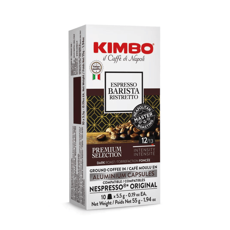 [Best Before: 11/16/23] Kimbo Nespresso Compatible Barista Ristretto Aluminum Capsules, 10 Count Coffee & Beverages Kimbo Coffee 