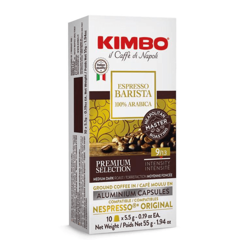 [Best Before: 11/18/23] Kimbo Nespresso Compatible Barista 100% Arabica Aluminum Capsules, 10 Count Coffee & Beverages Kimbo Coffee 