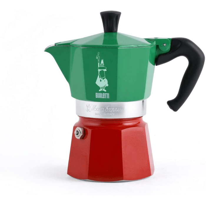 Bialetti 5323 Moka Express Tri Color 6-Cup Espresso Maker Coffee & Beverages Bialetti 