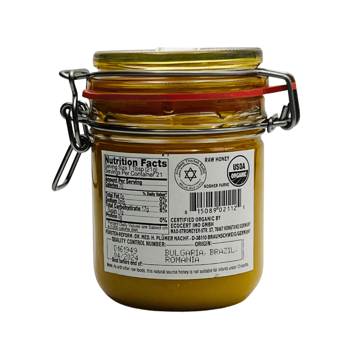Bihophar Organic Creamy Flower Honey, 16 oz Pantry Bihophar 