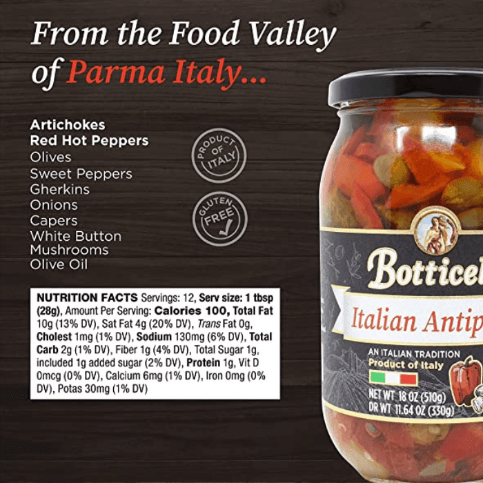 Botticelli Italian Hot Antipasto, 18 oz Fruits & Veggies Botticelli 