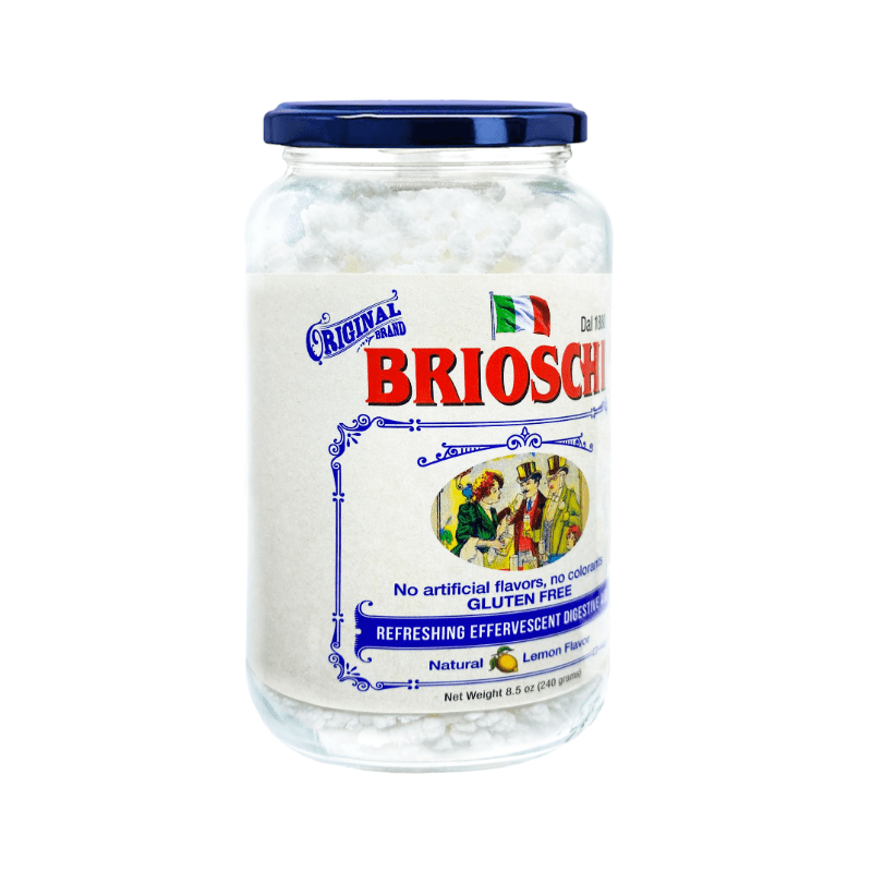 Brioschi Lemon Flavored Effervescent Traditional Glass Jar, 8.5 oz