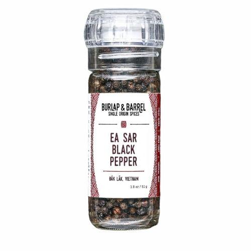 Burlap & Barrel Ea Sar Black Pepper Grinder, 1.8 oz Pantry Burlap & Barrel 