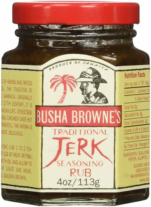 Busha Browne Traditional Jerk Seasoning Rub, 4 oz