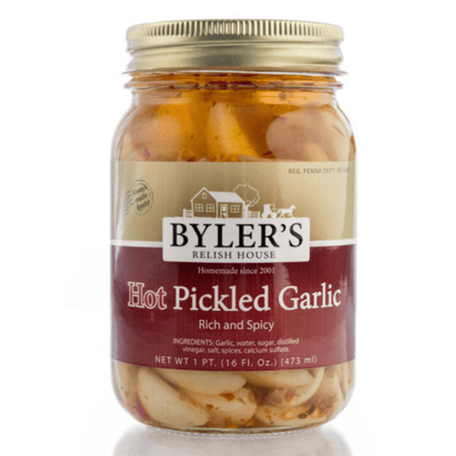 Byler’s Relish House Byler’s Hot Pickled Garlic, 16 oz Fruits & Veggies Byler's 