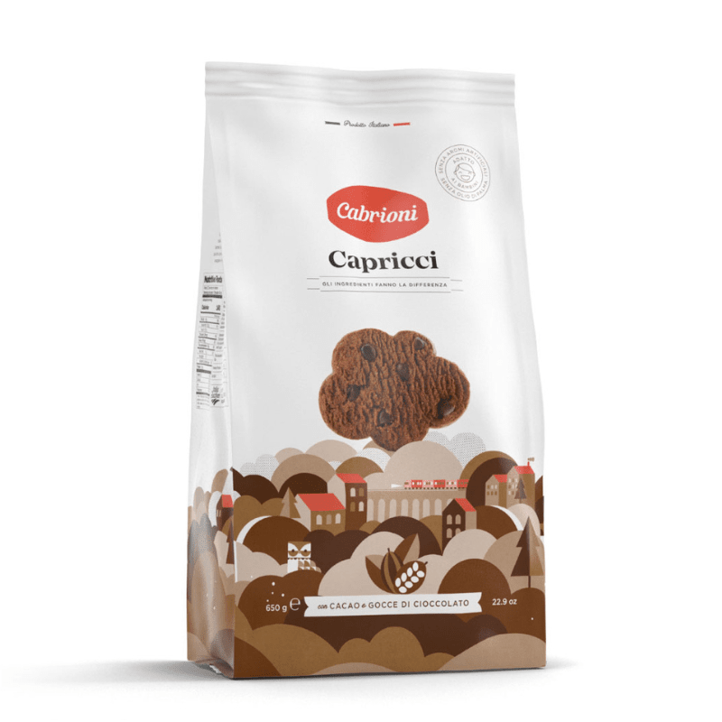 Cabrioni Capricci Chocolate Cookies with Chocolate Drops, 22.9 oz Sweets & Snacks Cabrioni 