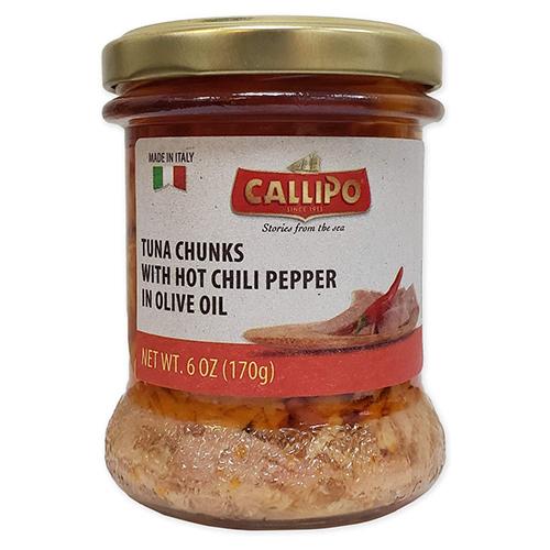 Callipo Tuna in Olive Oil with Hot Chili Pepper, 6 oz Seafood Callipo 