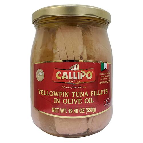 Callipo Yellowfin Tuna Fillets in Olive Oil, 19.4 oz Seafood Callipo 