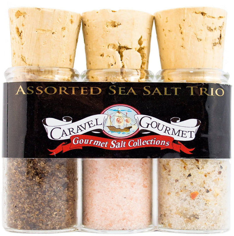 Caravel Gourmet Assorted Sea Salt Mini Trio Sampler Set Pantry Caravel Gourmet 