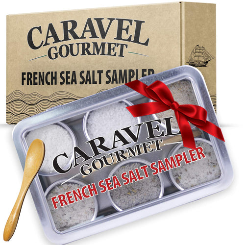 Caravel Gourmet French Salt Sampler, 6 Tins, 0.5 oz Pantry Caravel Gourmet 