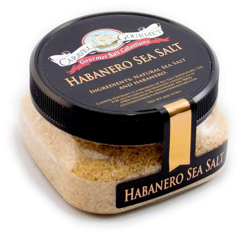 Caravel Gourmet Habanero Sea Salt Stackable Jar, 4 oz Pantry Caravel Gourmet 