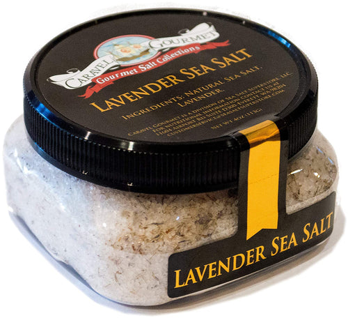 Caravel Gourmet Lavender Sea Salt, Stackable Jars, 4 oz Pantry Caravel Gourmet 