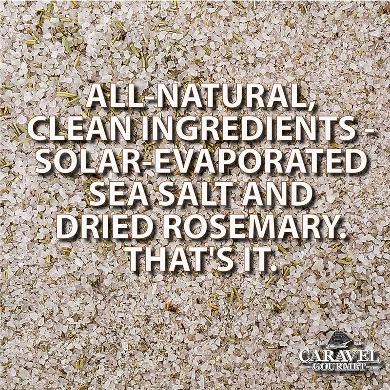 Caravel Gourmet Rosemary Sea Salt, Stackable Jars, 4 oz Pantry Caravel Gourmet 