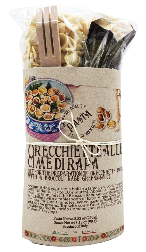 Casarecci Orecchiette Pasta with Broccoli Rabe Green Sauce