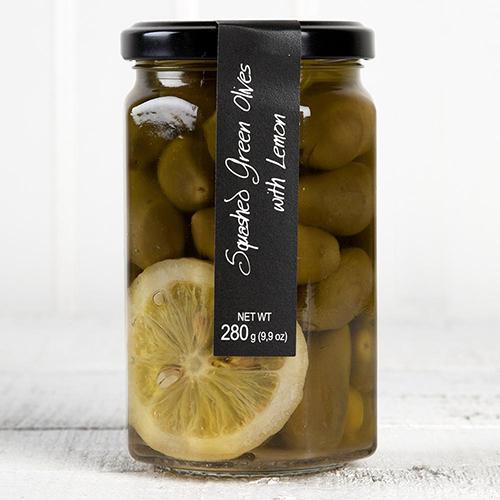 Casina Rossa Green Olives with Lemon, 9.9 oz (280g) Olives & Capers Ritrovo 