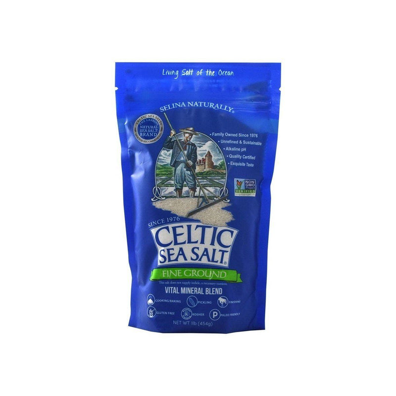 Celtic Sea Salt Fine Ground, Gluten-Free, Non-GMO, Kosher, Vital