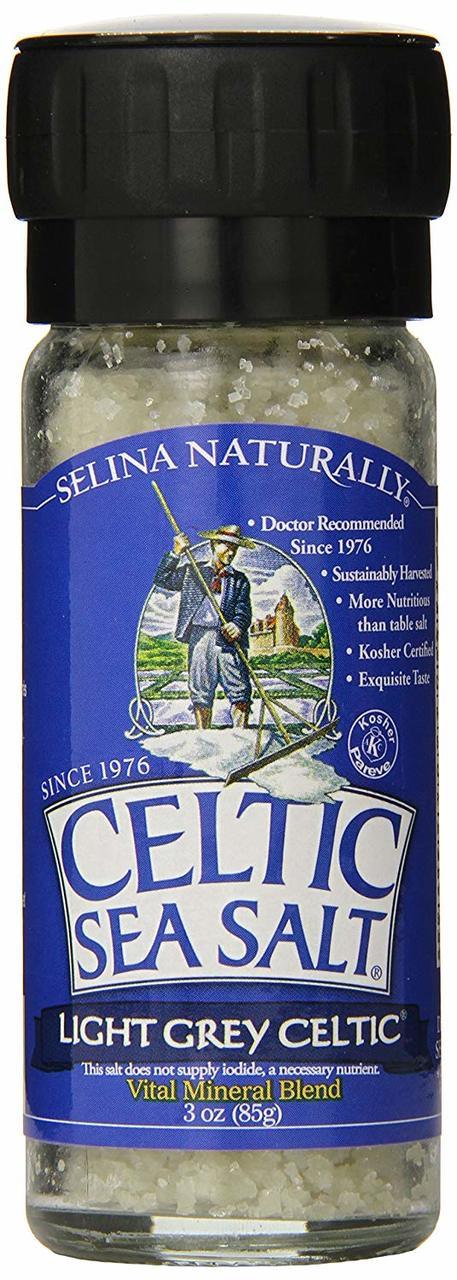 Celtic Sea Salt Light Grey Salt Grinder, 3 oz
