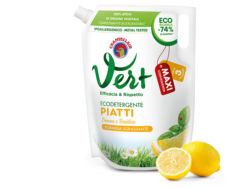 Chanteclair Vert Lemon and Basil Eco-Cleaner Refill for Dishes, 50.7 oz Home & Kitchen Chanteclair 