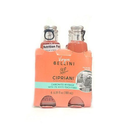 Cipriani White Peach Virgin Bellini Mix 4 Bottles - 6.09 fl oz