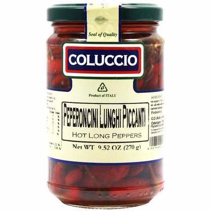 Coluccio Italian Hot Long Peppers, 9.52 oz